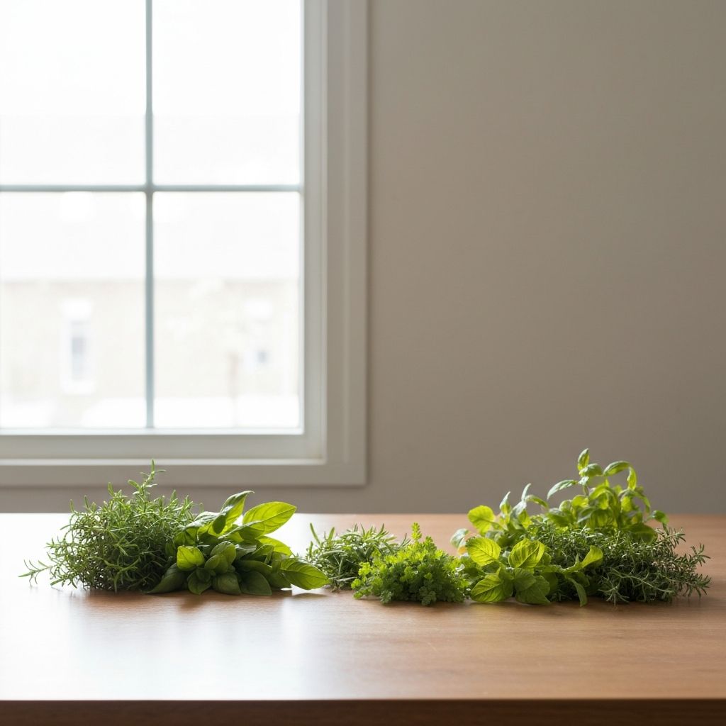 Various plant elements arranged in a natural setting